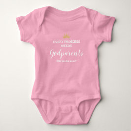 Body Para Bebé Toda princesa necesita una propuesta de padrinos r