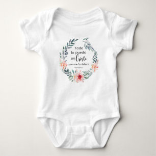 Body Para Bebé Todo lo puedo en cristo Camiseta