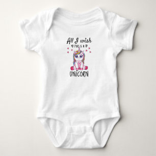 Body Para Bebé Todo lo que deseo es un Unicornio