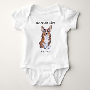 Body Para Bebé Todo lo que necesitas es amor y corgi