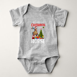 Body Para Bebé Todo lo que quiero para Navidad es un caballo Dive