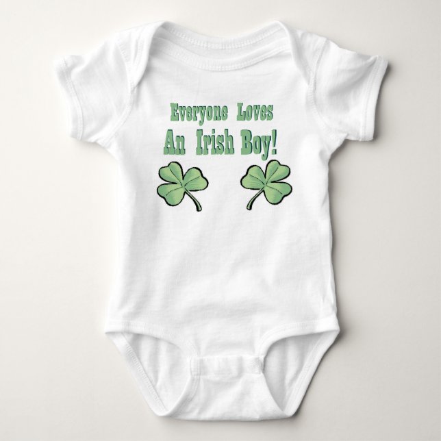 Body Para Bebé Todos aman a un chico irlandés (Anverso)