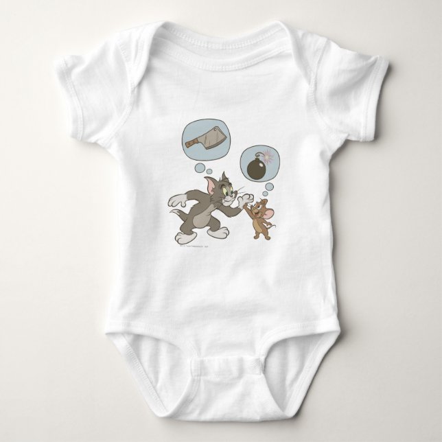 Body Para Bebé Tom y Jerry Evil Thoughts (Anverso)