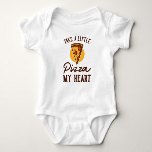 Body Para Bebé Toma una pequeña pizza mi corazón