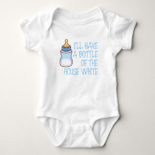 Body Para Bebé Tomaré una botella de la Casa del Niño Blanco