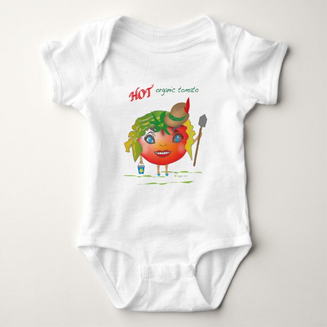 Body Para Bebé Tomate Orgánico Caliente (Anverso)