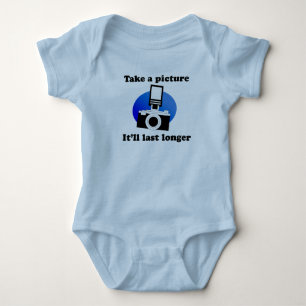 Body Para Bebé Tome una imagen, él durará una camiseta más lar