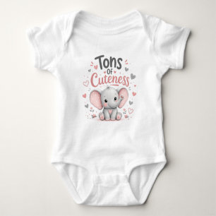 Body Para Bebé Toneladas De Cuteness Diseño De Elefante Bebé