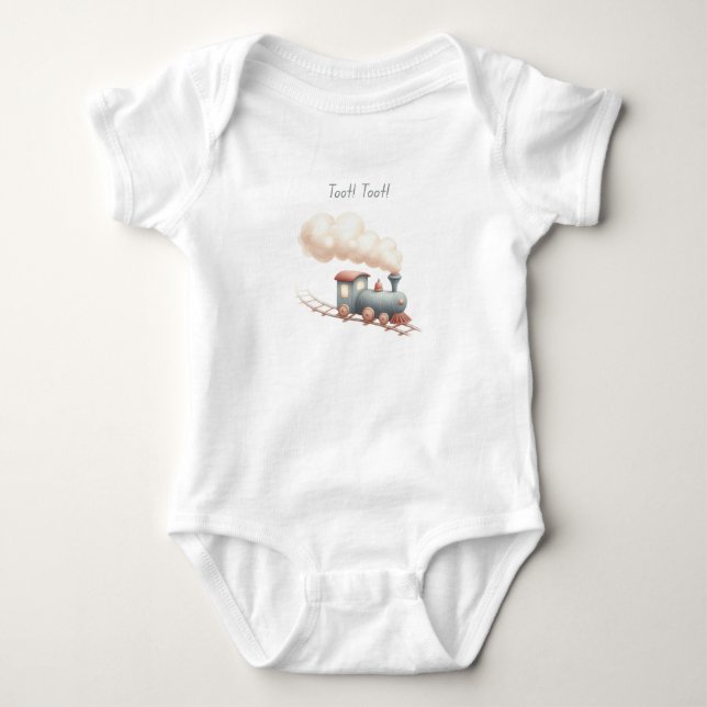 Body Para Bebé ¡Toot! Toot! Bodysuit de bebé de tren (Anverso)