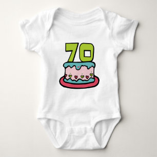 Body Para Bebé Torta de cumpleaños de 70 años