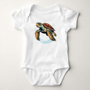Body Para Bebé Tortuga marina