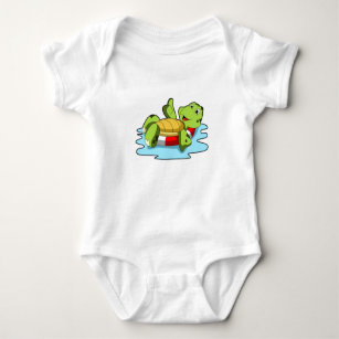 Body Para Bebé Tortuga nadando en el agua