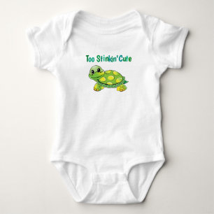 Body Para Bebé Tortuga verde y amarilla muy apestosa