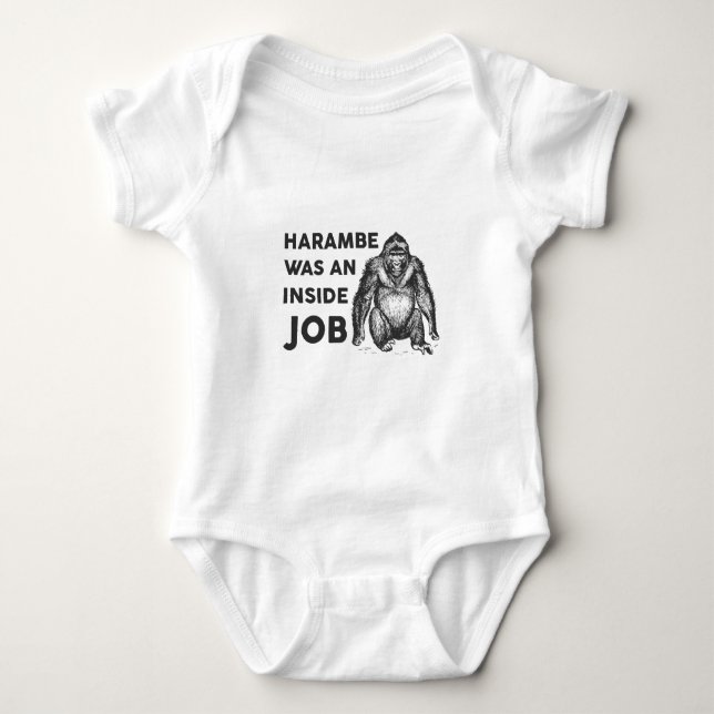 Body Para Bebé Trabajo interior Harambe (Anverso)