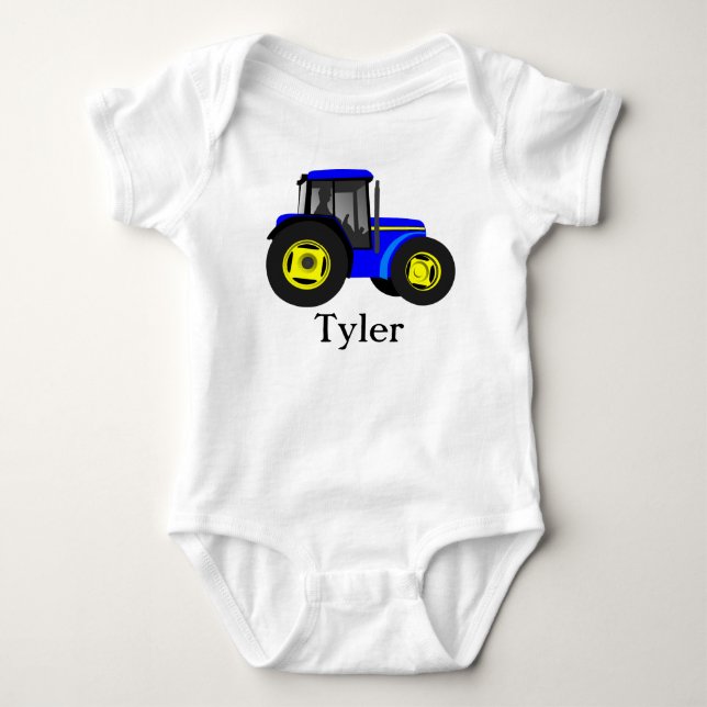 Body Para Bebé Tractor azul (Anverso)