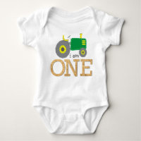Tractor Green Yellow Wood Primer cumpleaños