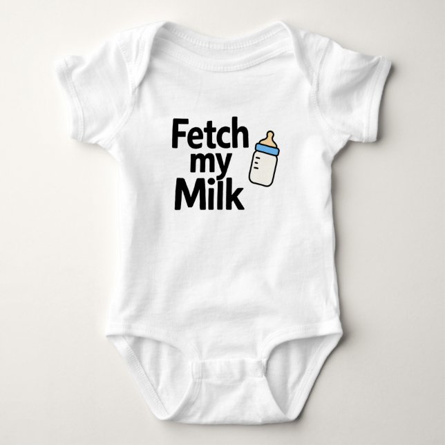 Body Para Bebé Trae Mi Leche, Bodysuit Divertido de Biberón (Anverso)