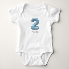 Body Para Bebé Traje azul número 3D para bebé de 2 meses