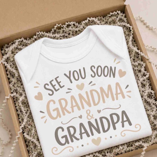 Body Para Bebé Traje de Abuela Abuelo Nos Vemos Pronto (Subido por el creador)