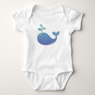 Body Para Bebé Traje de ballena azul adorable para bebé