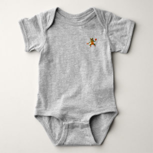 Body Para Bebé Traje de Basketball Frog gris para bebé con bolsil