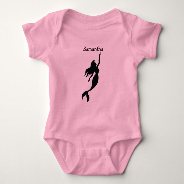 Body Para Bebé Traje de Bautizo de Sirena para Cumpleaños (Anverso)