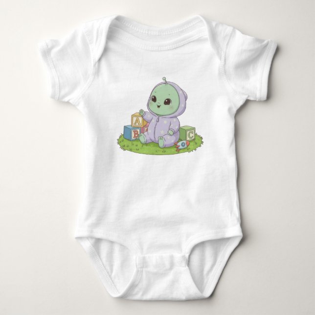 Body Para Bebé Traje de bebé alienígena (Anverso)