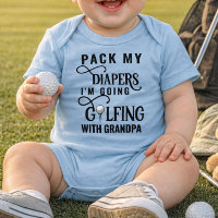 Traje de bebé amigo de golf de abuelo