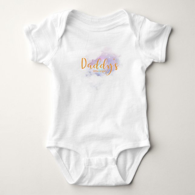 Body Para Bebé Traje de bebé ángel guerrero de papá (Anverso)
