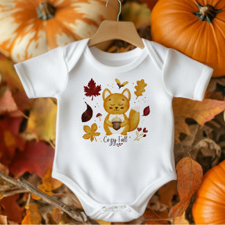 Body Para Bebé Traje de bebé ardilla Kawaii Otoño Acogedor