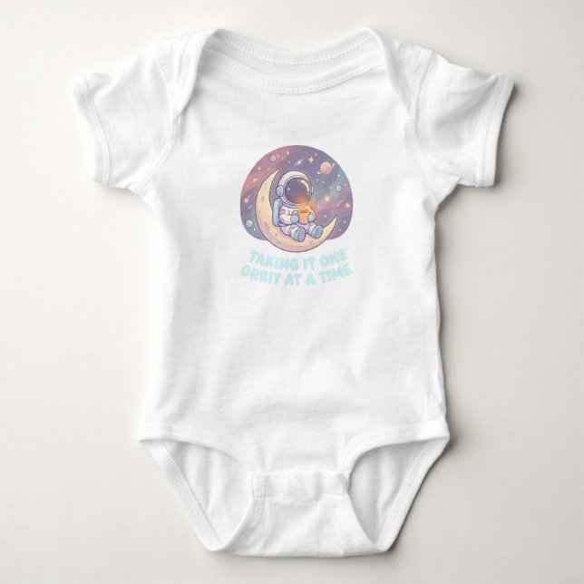Body Para Bebé Traje de bebé astronauta acogedor – Bebé espacial  (Anverso)