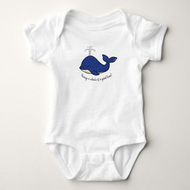 Body Para Bebé Traje de bebé ballena KiniArt (Anverso)