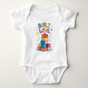 Body Para Bebé Traje de bebé Bloques de Juguete Hechos con Amor