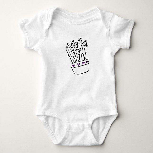 Body Para Bebé Traje de bebé Can't Touch This Cactus – Bodysuit d (Anverso)