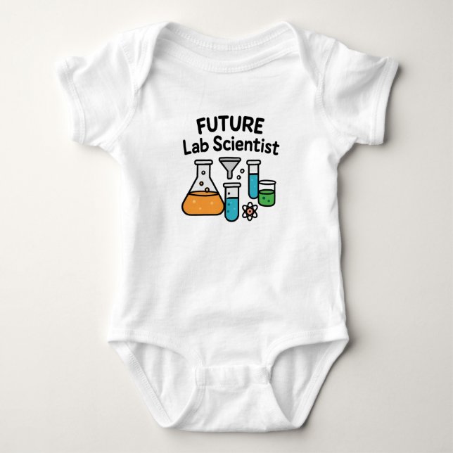 Body Para Bebé Traje de bebé 'Científico de laboratorio del futur (Anverso)