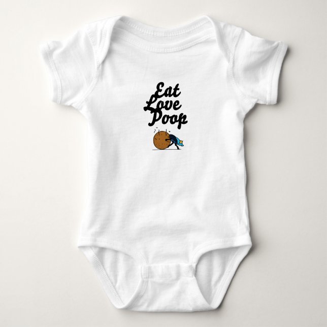 Body Para Bebé traje de bebé come amor caca (Anverso)