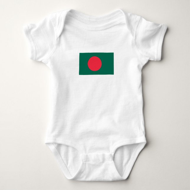 Body Para Bebé Traje de bebé con bandera de Bangladesh (Anverso)