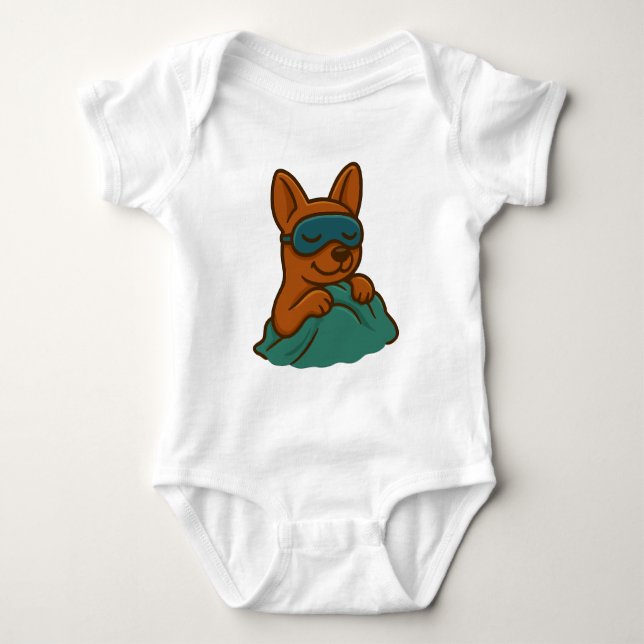 Body Para Bebé Traje de bebé con dibujo de perro durmiendo mono (Anverso)