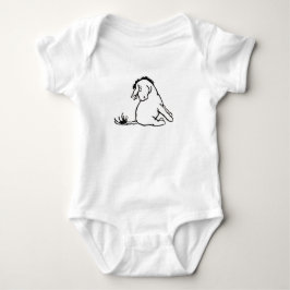 Body Para Bebé Traje de bebé con Eeyore mirando su cola