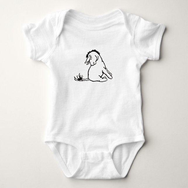 Body Para Bebé Traje de bebé con Eeyore mirando su cola (Anverso)