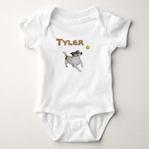 Body Para Bebé Traje de bebé con el nombre Tyler y Terrier de zor