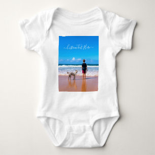 Body Para Bebé Traje de bebé con foto de tu mascota y texto perso