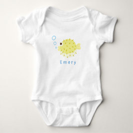 Body Para Bebé Traje de bebé con nombre personalizado de pez glob