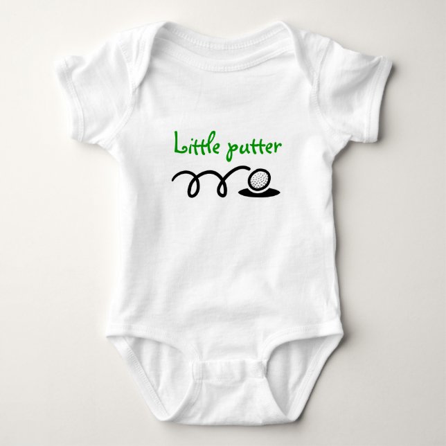Body Para Bebé Traje de bebé con tema de golf | Diseño personaliz (Anverso)