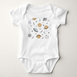 Body Para Bebé Traje de bebé con tema espacial adorable