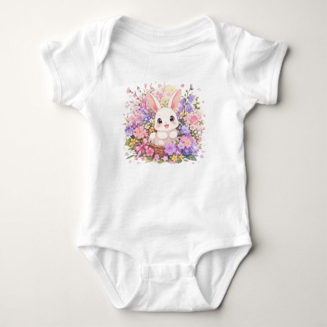 Body Para Bebé Traje de bebé conejo adorable (Anverso)
