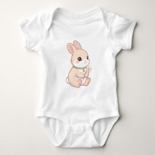 Body Para Bebé Traje de bebé conejo Kawaii y flor de Sakura