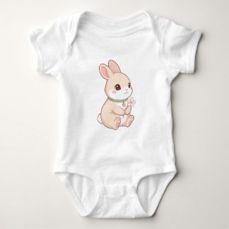 Body Para Bebé Traje de bebé conejo Kawaii y flor de Sakura