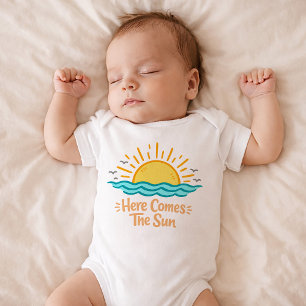 Body Para Bebé Traje de bebé Cute Here Comes The Sun