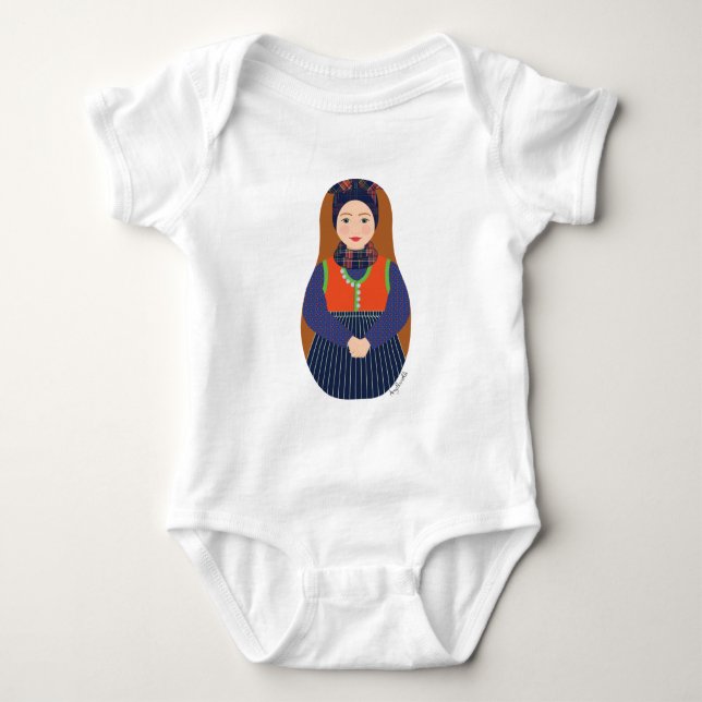 Body Para Bebé Traje de bebé Dane, Rømø Matryoshka (Anverso)